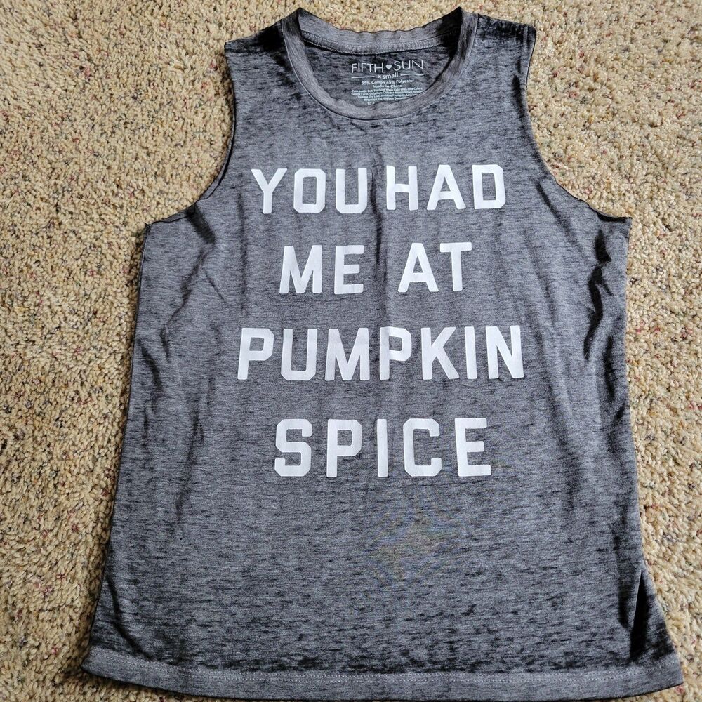 Womens XS Pumpkin Spice Sleeveless Top